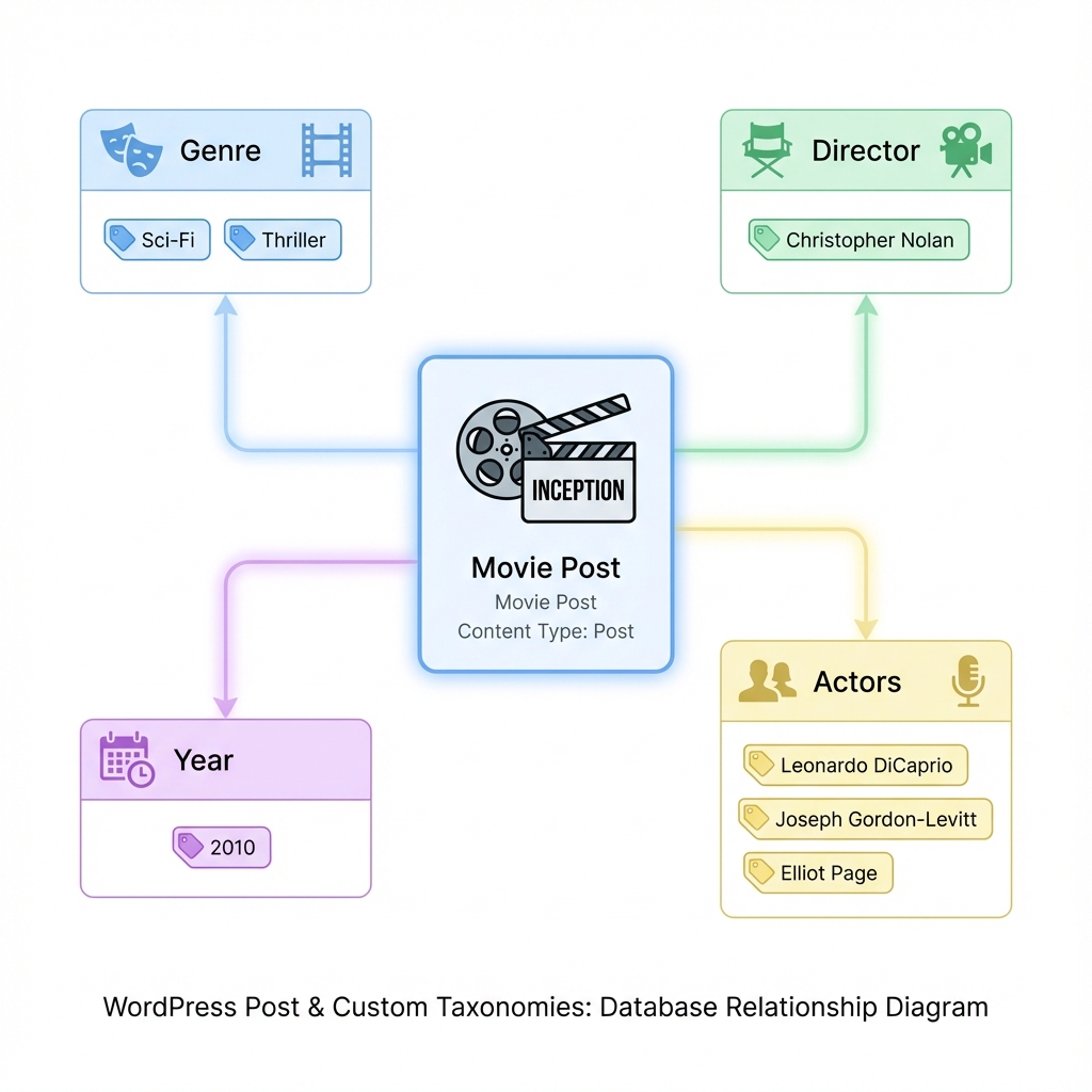 Relationship between Post and Custom Taxonomies